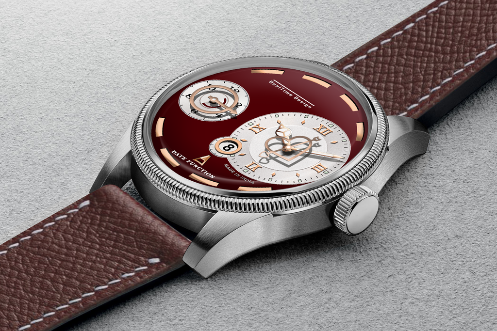 Doublerun DR15024 – Dual Time Designer Analog Watch with Date Function