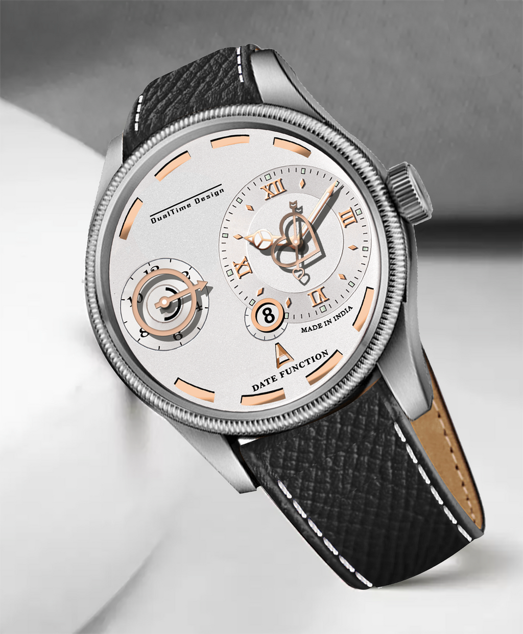 Doublerun DR15026 – Dual Time Designer Analog Watch with Date Function