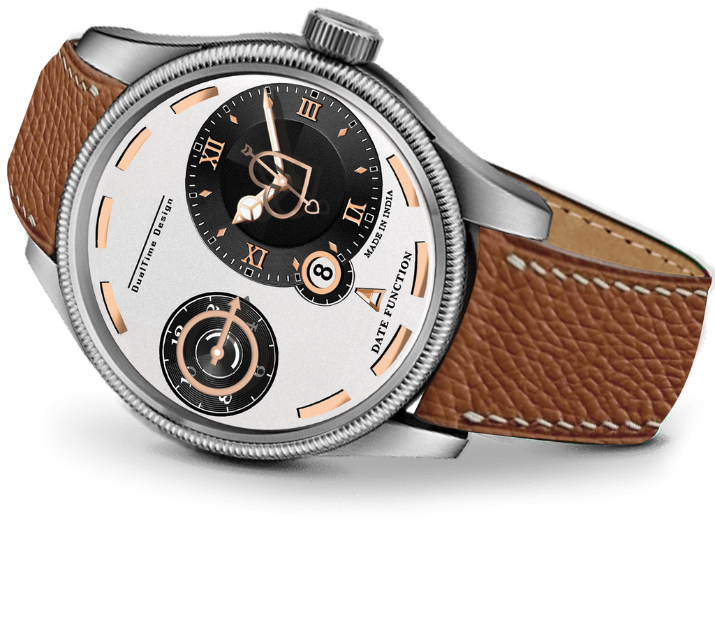 Doublerun DR15047 – Dual Time Designer Analog Watch with Date Function