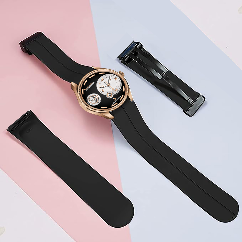 Doublerun DR16015 Men’s Analog Watch | Dual Time Dial, Working Chronograph & Date | Copper Case with Magnetic Buckle |