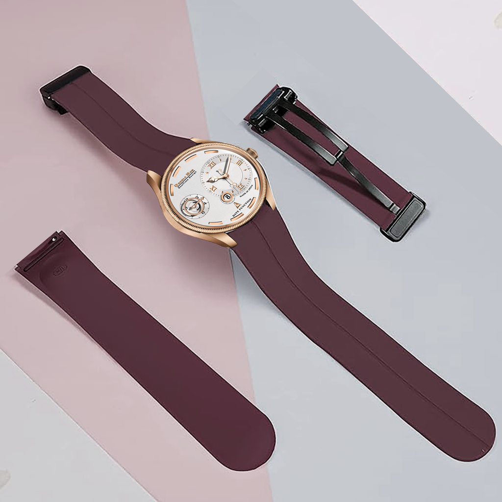 Doublerun DR16038 Men’s Analog Watch | Dual Time Dial, Working Chronograph & Date | Copper Case with Magnetic Buckle |