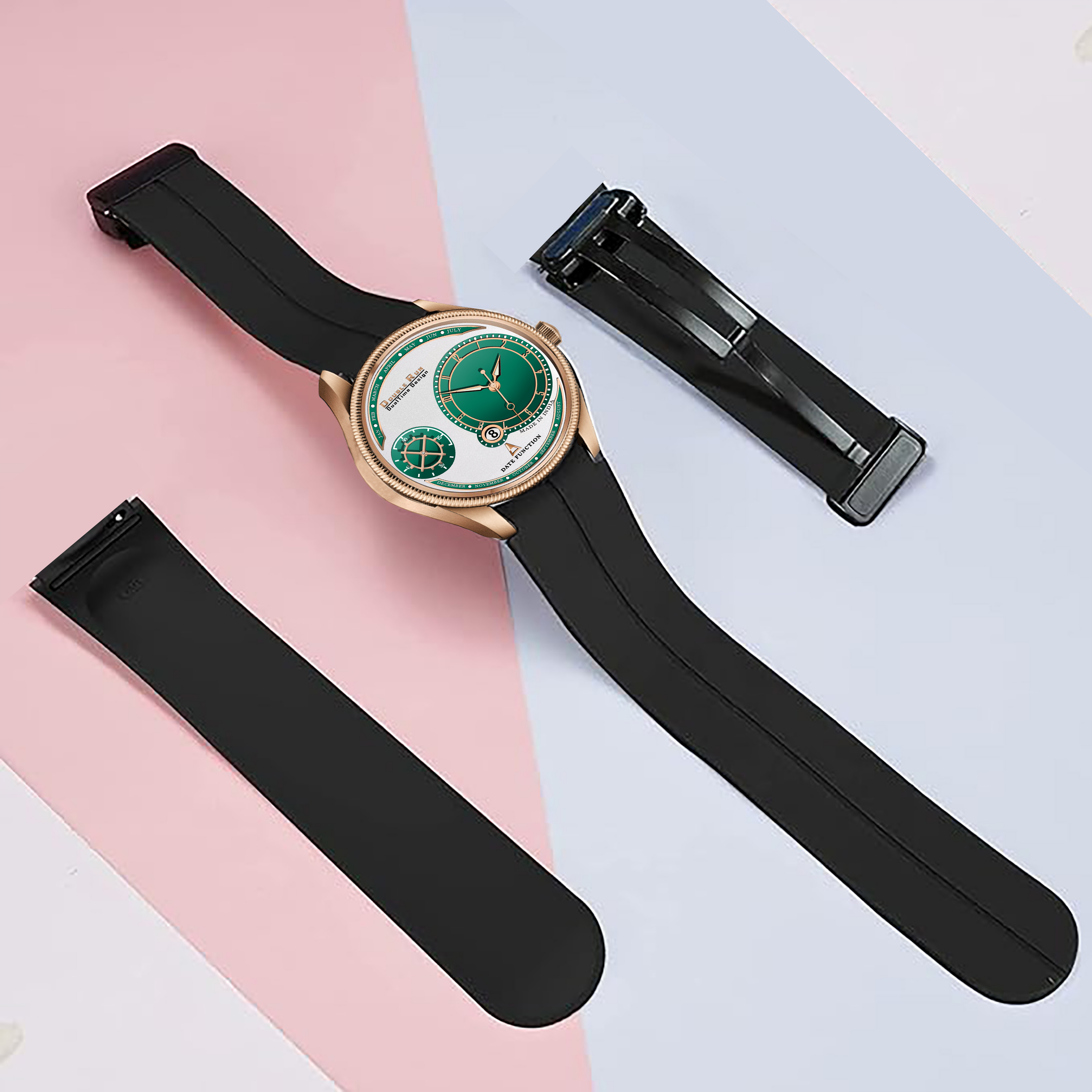 DOUBLERUN DR17011  Men’s Watch Silicone Magnetic Strap