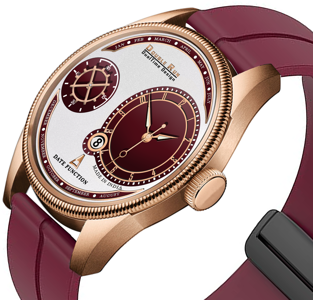 DOUBLERUN DR17014 Men’s Chronograph Wrist Watch with Premium Silicone Strap & 3D Glass