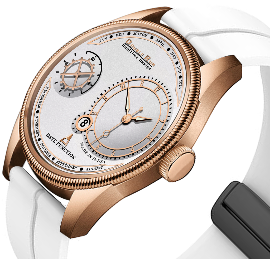 DOUBLERUN DR17017 Men’s Chronograph Watch | Waterproof, 3D Glass, Premium Silicone Strap