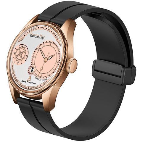 DOUBLERUN DR17019 Men’s Chronograph Watch | Waterproof, 3D Glass, Premium Silicone Strap