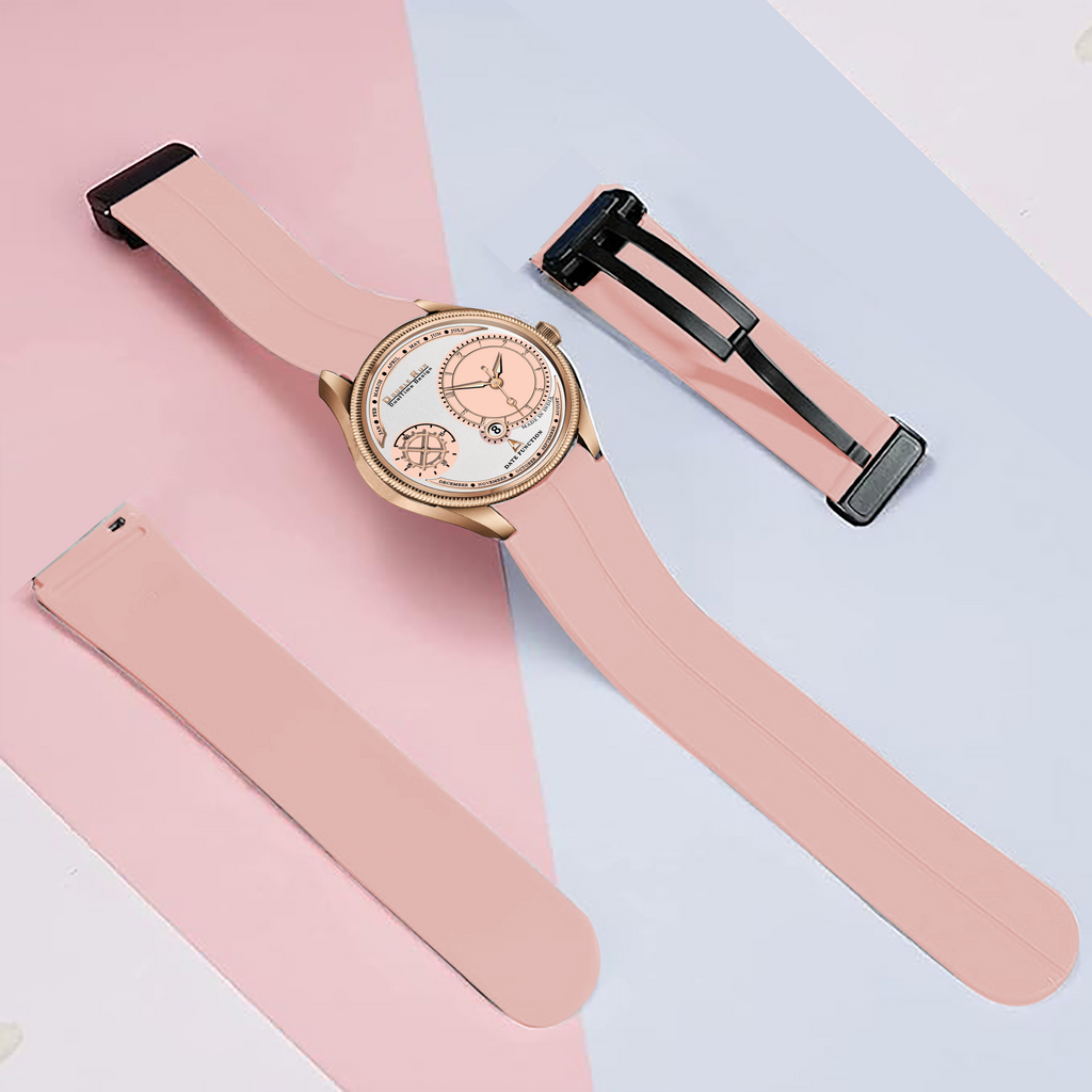 DOUBLERUN DR17020 Men’s Chronograph Watch | Waterproof, 3D Glass, Premium Silicone Strap