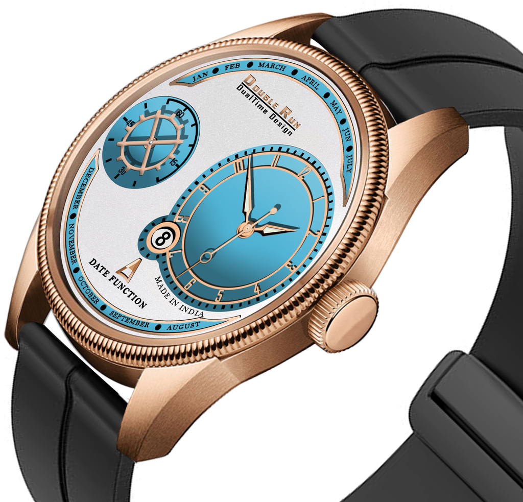 DOUBLERUN DR17033 Men’s Chronograph Watch | Waterproof, 3D Glass, Premium Silicone Strap