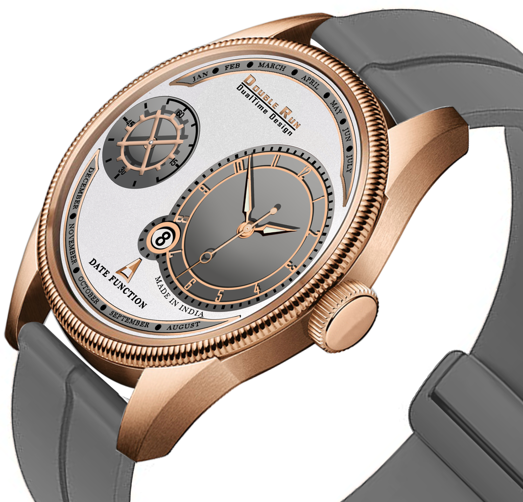 DOUBLERUN DR17035 Men’s Chronograph Watch | Waterproof, 3D Glass, Premium Silicone Strap