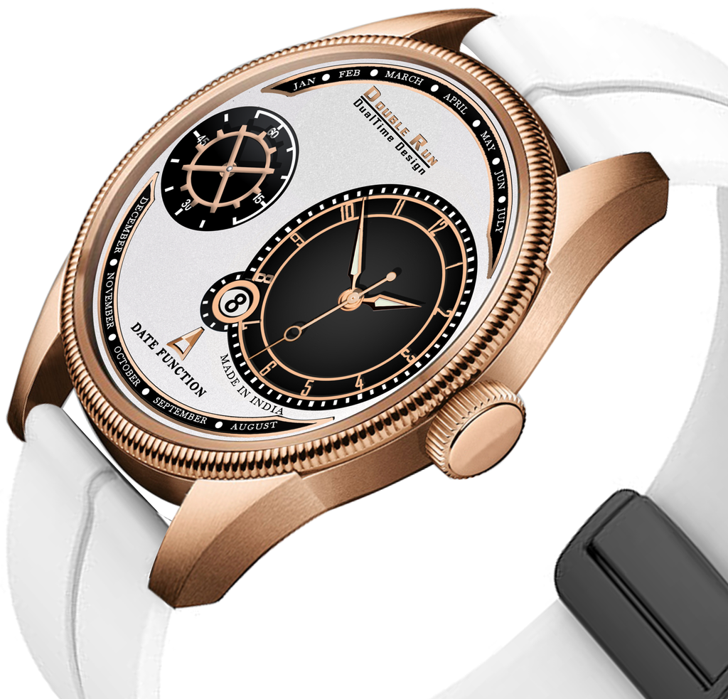 DOUBLERUN DR17036 Men’s Chronograph Watch | Waterproof, 3D Glass, Premium Silicone Strap