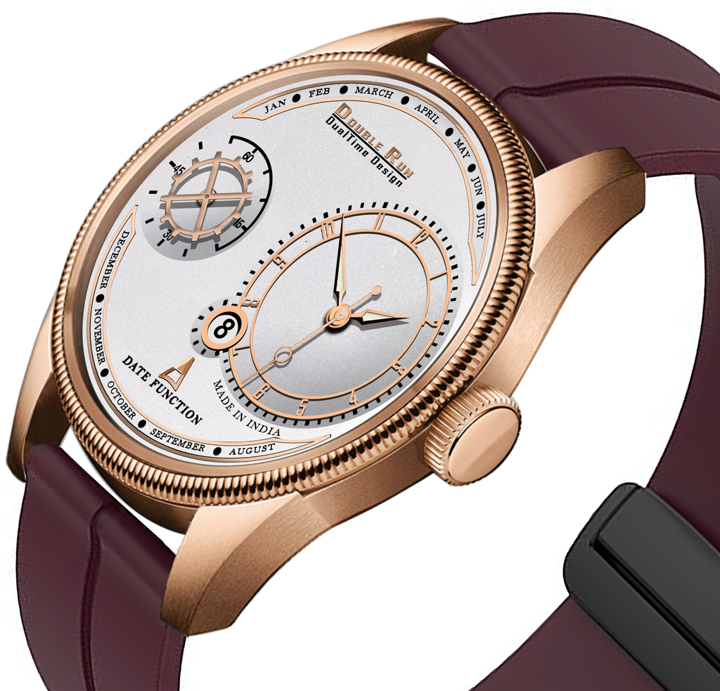 DOUBLERUN DR17038 Men’s Chronograph Watch | Waterproof, 3D Glass, Premium Silicone Strap