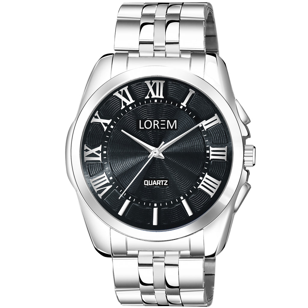 LOREM LR125 Men’s Stainless Steel Wrist Watch with Brass Dial