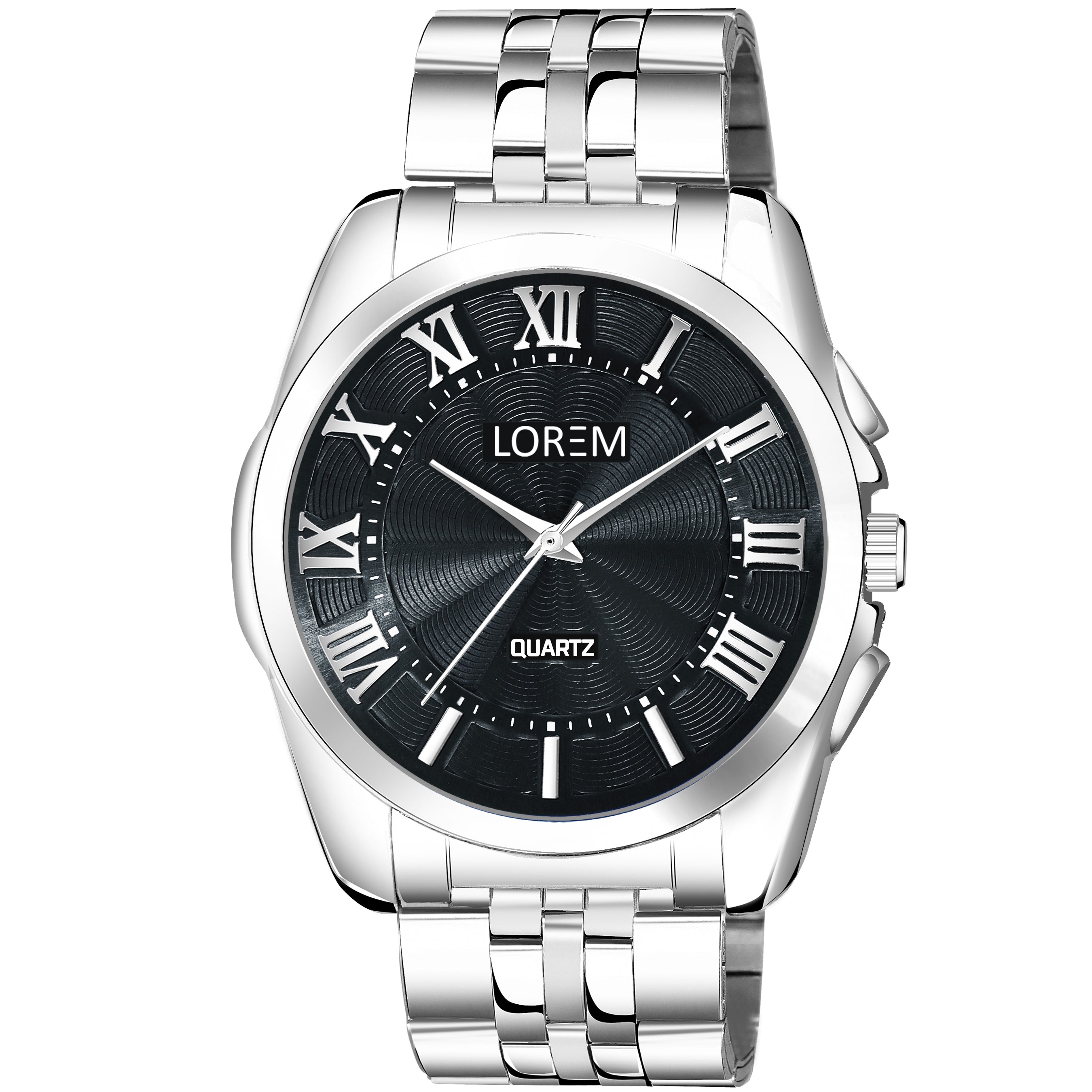 LOREM LR125 Men’s Stainless Steel Wrist Watch with Brass Dial
