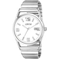 LOREM LR157 Men’s Stainless Steel Watch with Brass Dial & Date Function