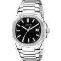 LOREM LR144 Men’s Stainless Steel Wrist Watch with Brass Dial, Date Function