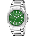 LOREM LR146 Men’s Stainless Steel Wrist Watch with Brass Dial, Date Function