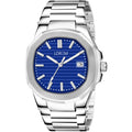LOREM LR145 Men’s Stainless Steel Wrist Watch with Brass Dial, Date Function