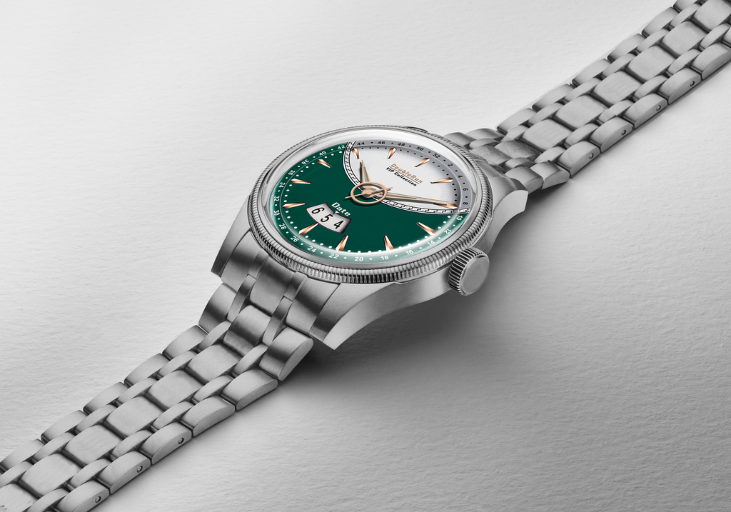 DOUBLERUN DR22001 Stainless Steel Men’s Wrist Watch with Date Function