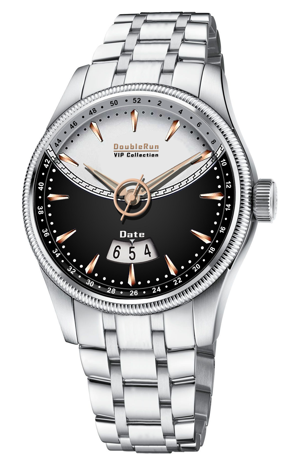 DOUBLERUN DR22005A Men’s Stainless Steel Strap Wrist Watch