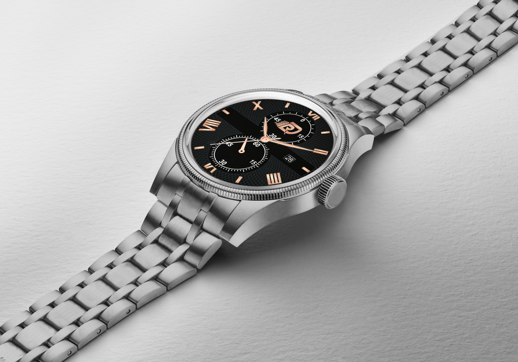 DOUBLERUN DR28005 Stainless Steel Men’s Wrist Watch with Date Function