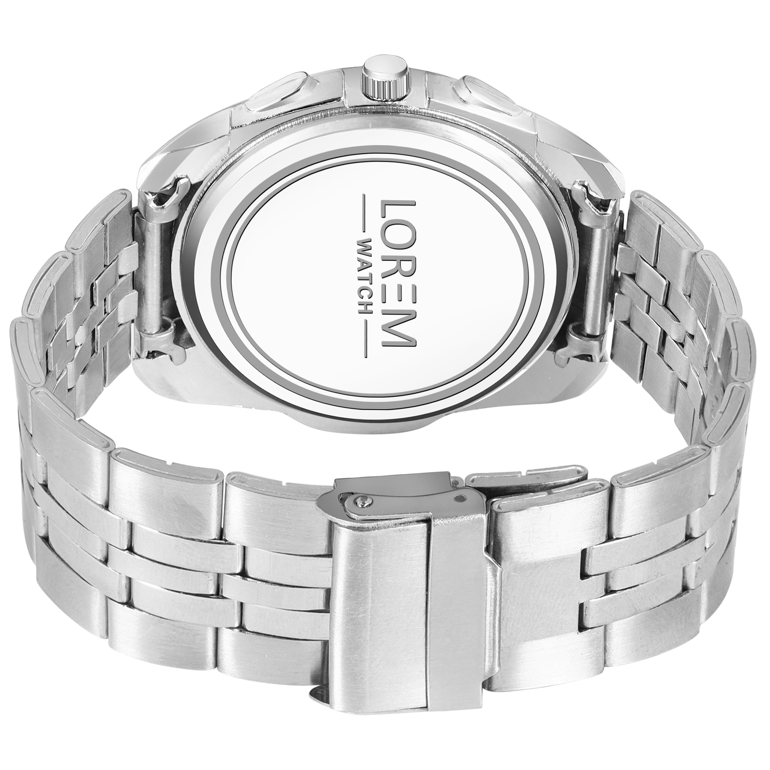 LOREM LR128 Men’s Stainless Steel Wrist Watch with Brass Dial
