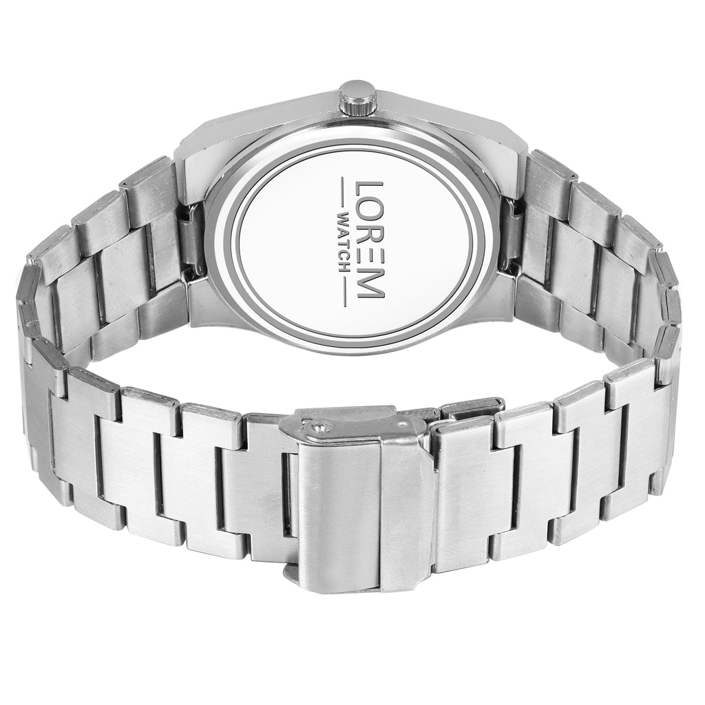 LOREM LR160 Men’s Bracelet Style Watch with Brass Dial & Date Function