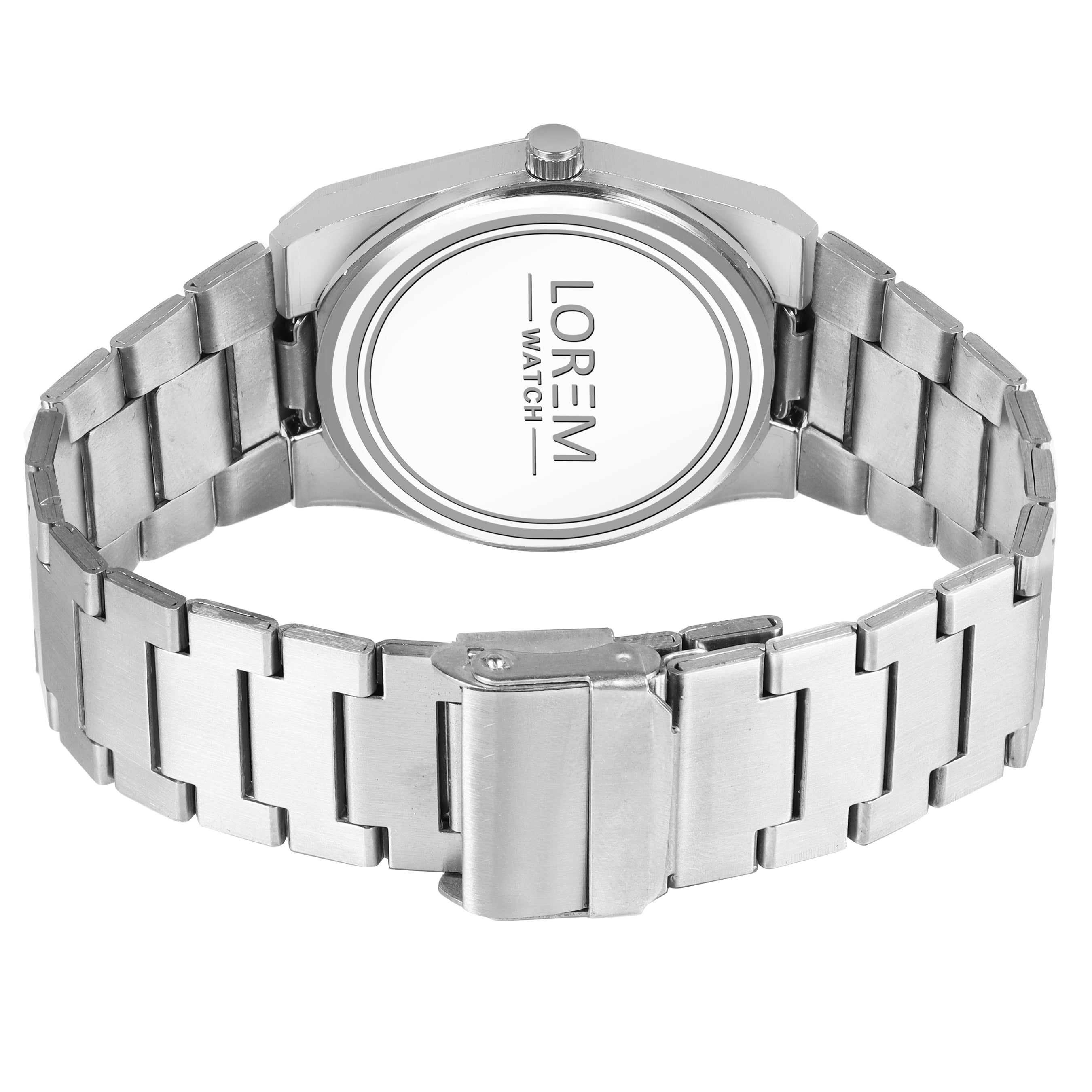 LOREM LR160 Men’s Bracelet Style Watch with Brass Dial & Date Function