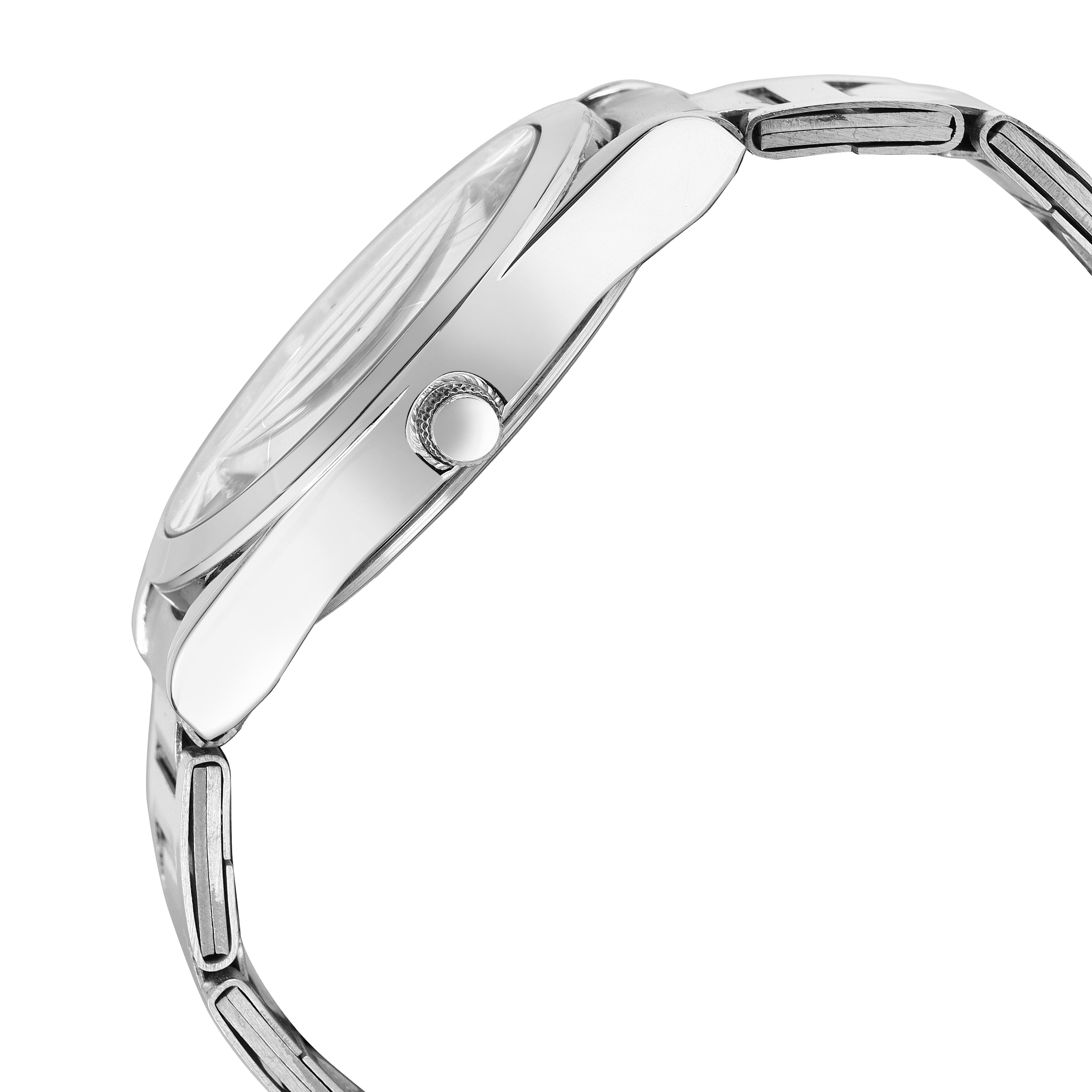 LOREM LR152 Men’s Stainless Steel Watch with Brass Dial & Date Function