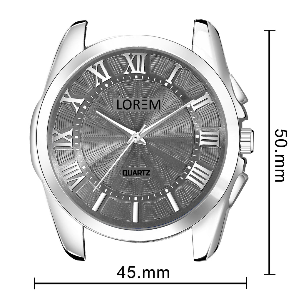 LOREM LR128 Men’s Stainless Steel Wrist Watch with Brass Dial
