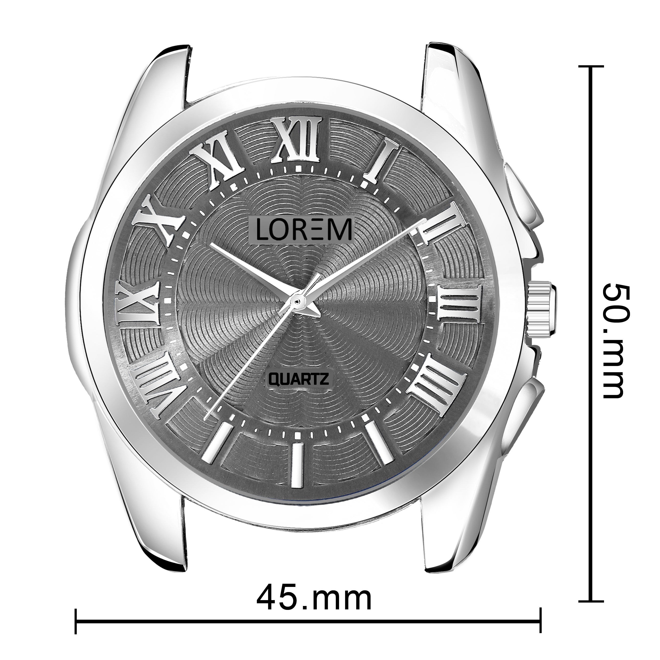 LOREM LR128 Men’s Stainless Steel Wrist Watch with Brass Dial