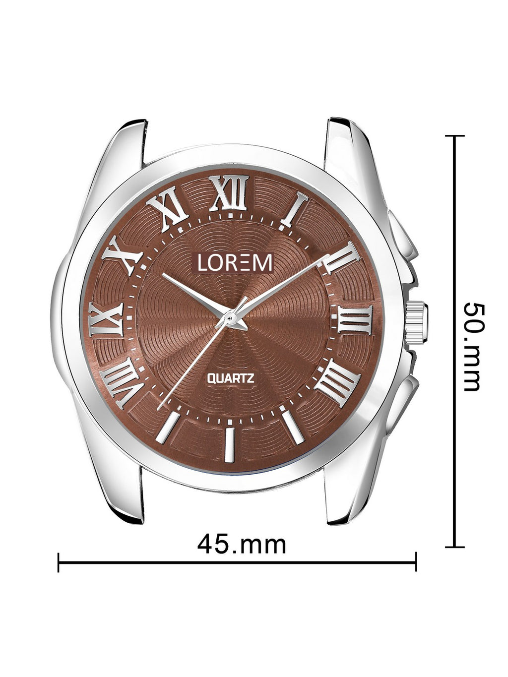 LOREM LR127 Men’s Stainless Steel Wrist Watch with Brass Dial