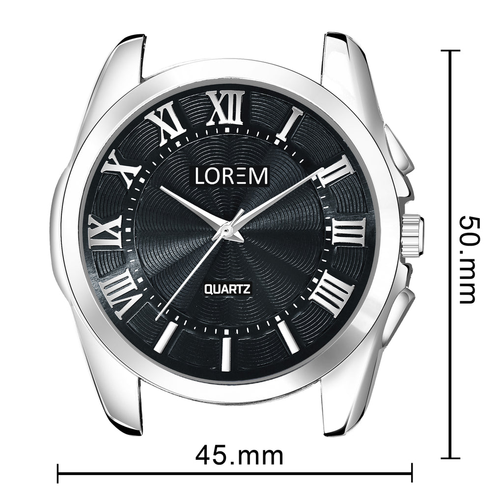 LOREM LR125 Men’s Stainless Steel Wrist Watch with Brass Dial