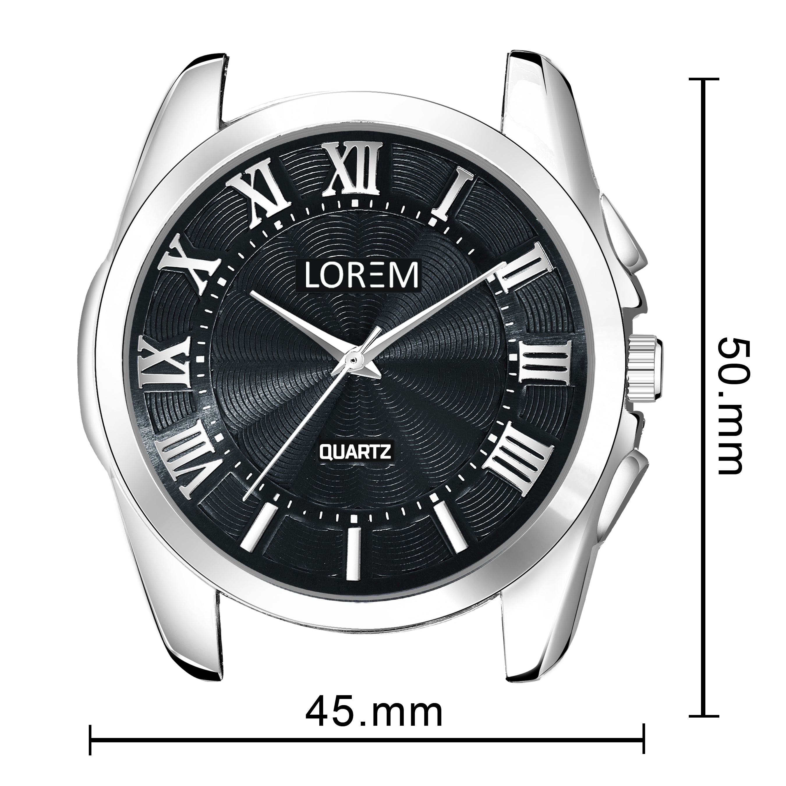 LOREM LR125 Men’s Stainless Steel Wrist Watch with Brass Dial