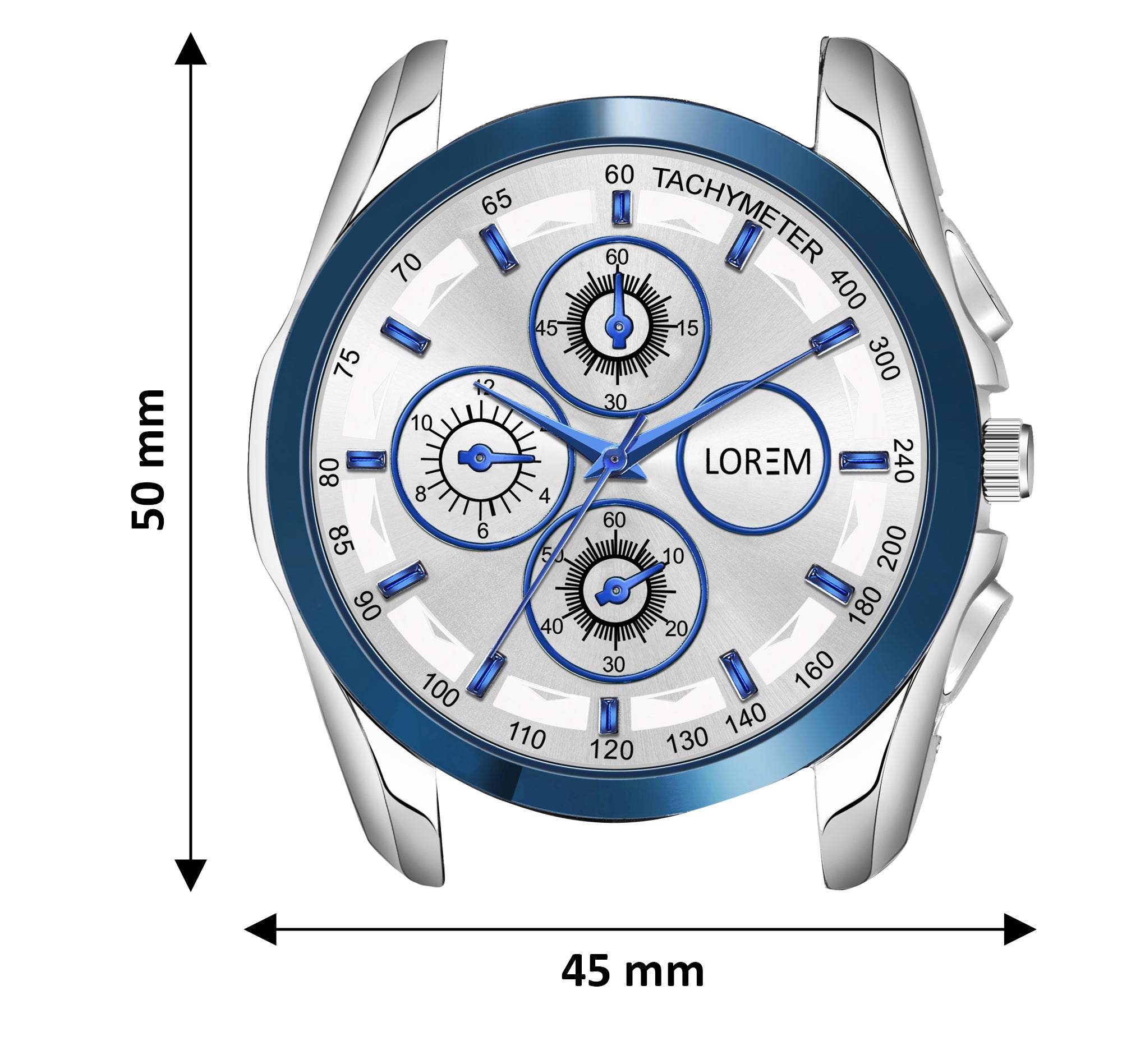 LOREM LR117 Men’s Stainless Steel Wrist Watch with brass dial