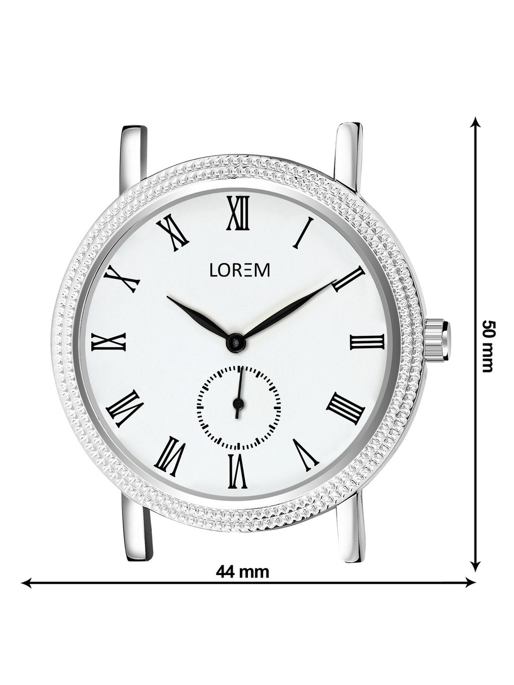 LOREM LR165 Men’s Lightweight Chronograph Watch with Roman Numerals & Faux Leather Strap