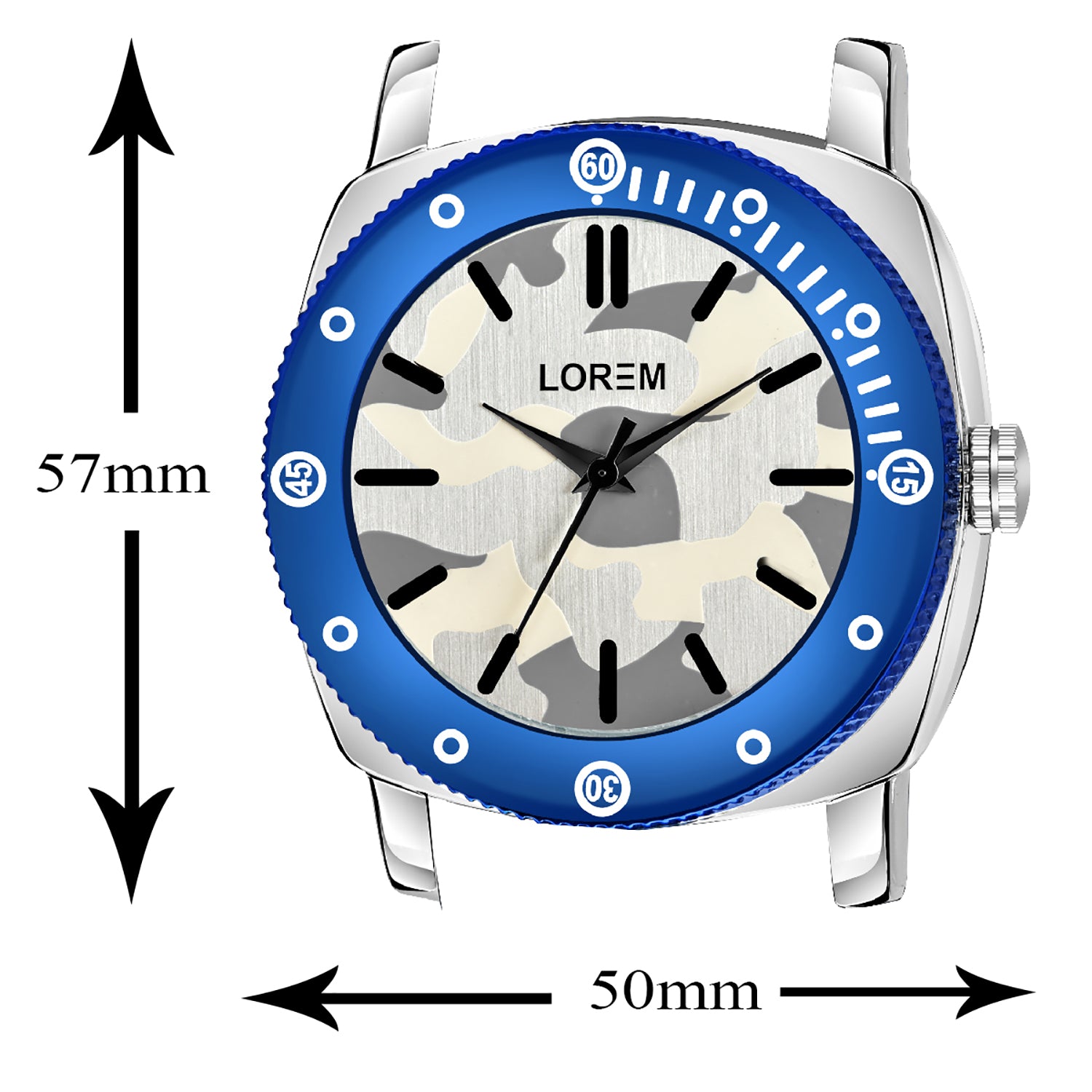 LOREM LR54 Professional Office Watch for Men with Faux Leather Strap & Brass Dial