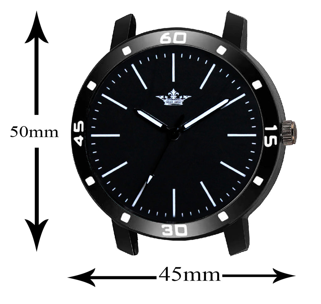 LOREM LR112 Men’s Wrist Watch with 22mm Iron Strap, Zinc Alloy Case & Multiple Dial Designs – Black