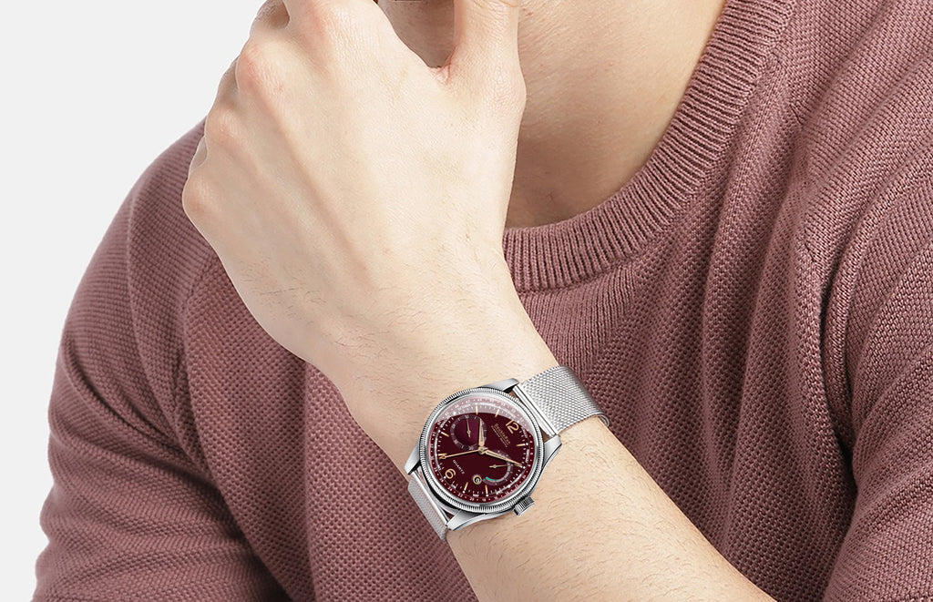 Doublerun DR8002 Men’s Wrist Watch with 3D Glass, Stainless Steel Strap & Multi-Functional Dial