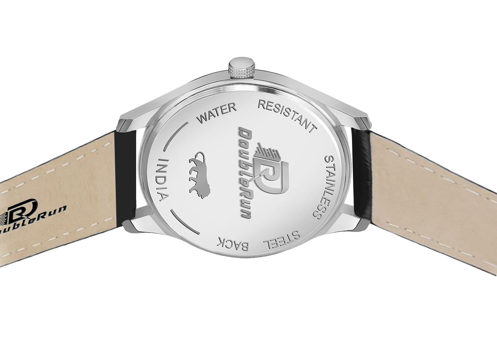 Doublerun DR6006 Men’s Wrist Watch with 3D Glass, Roman Dial & Date Feature