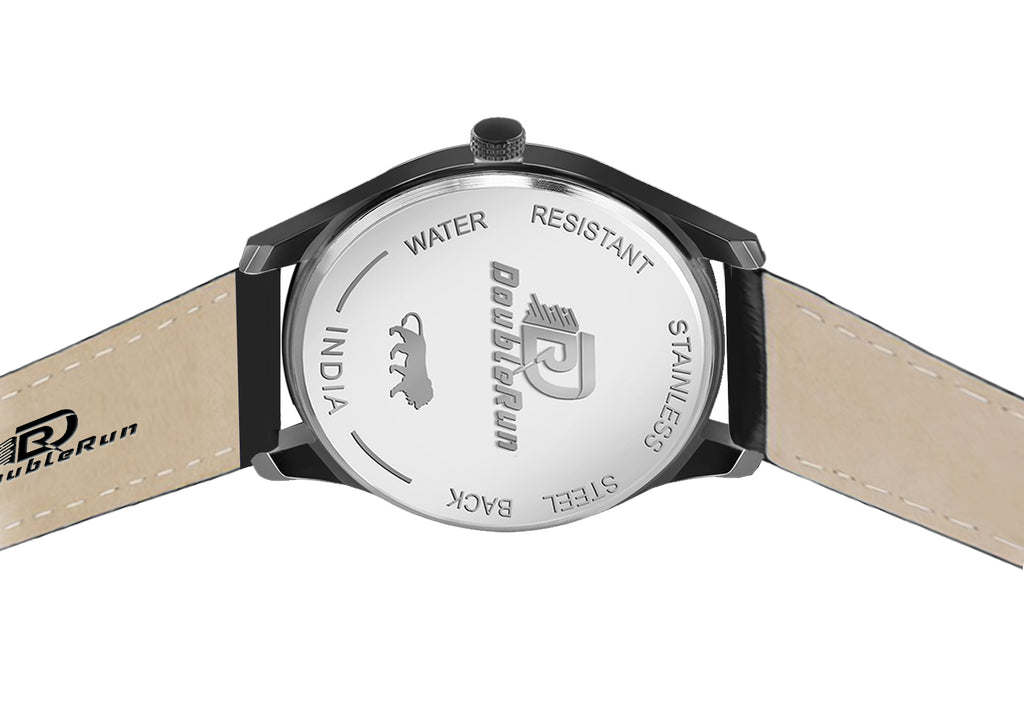 Doublerun DR6009 Men’s Wrist Watch with 3D Glass, Roman Dial & Date Feature