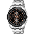 LOREM LR114 Men’s Stainless Steel Strap Wrist Watch with Brass Dial, Zinc Alloy Case