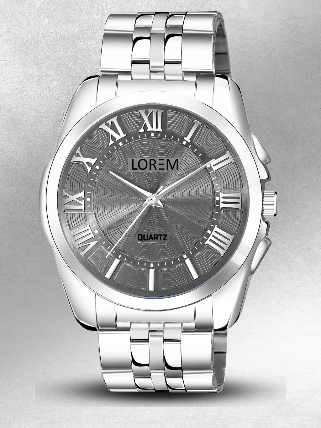 LOREM LR128 Men’s Stainless Steel Wrist Watch with Brass Dial