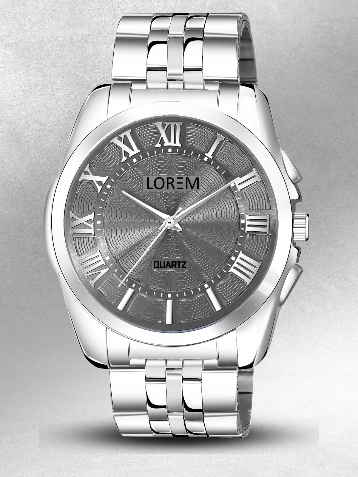 LOREM LR128 Men’s Stainless Steel Wrist Watch with Brass Dial