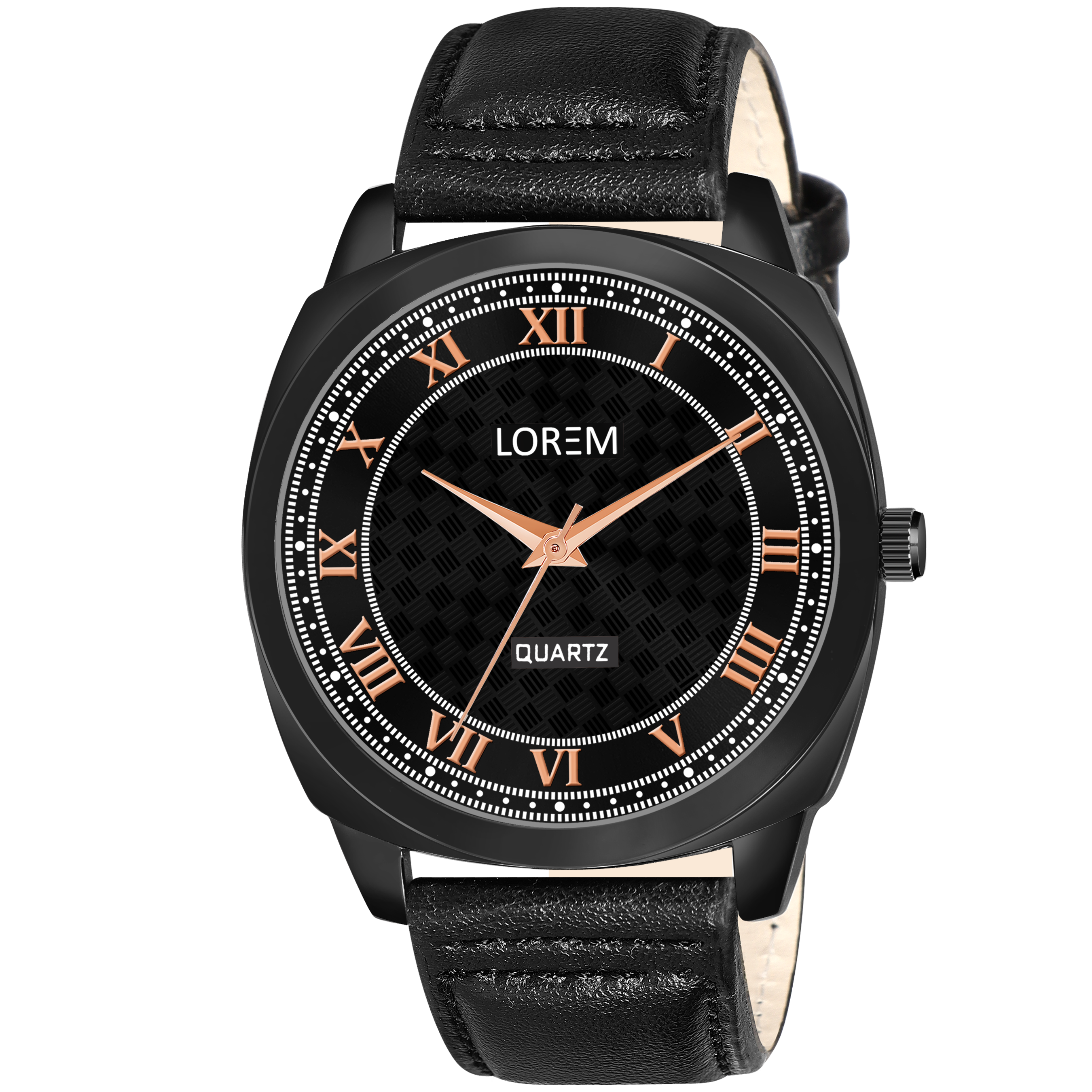 LOREM LR87 Men’s Wrist Watch with Faux Leather Strap